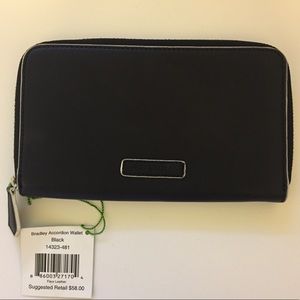 Black Vera Bradley Faux Leather Accordion Wallet